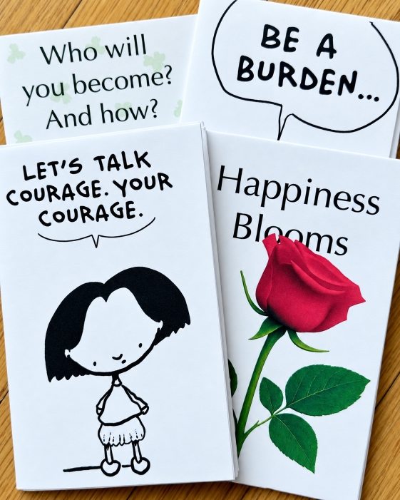a mini workbook, opened